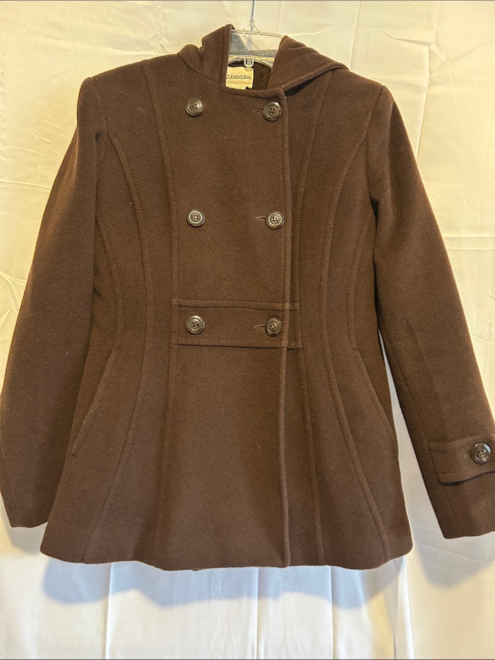 Wool Blend Pea Coat.